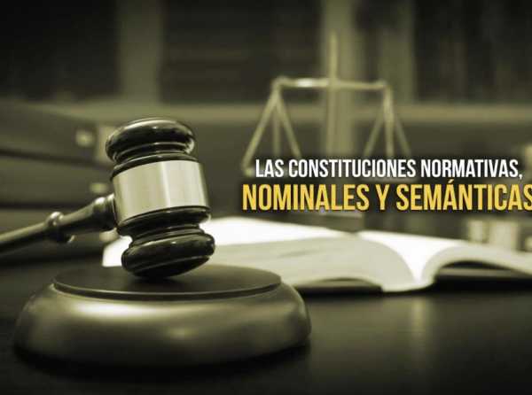 Las constituciones normativas, nominales y semánticas