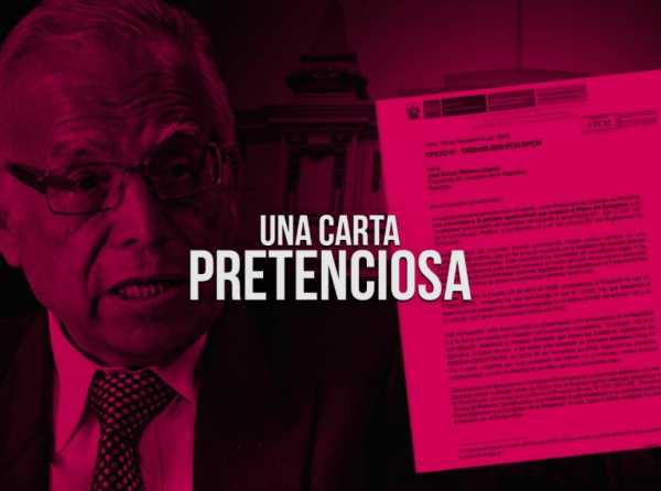 Una carta pretenciosa