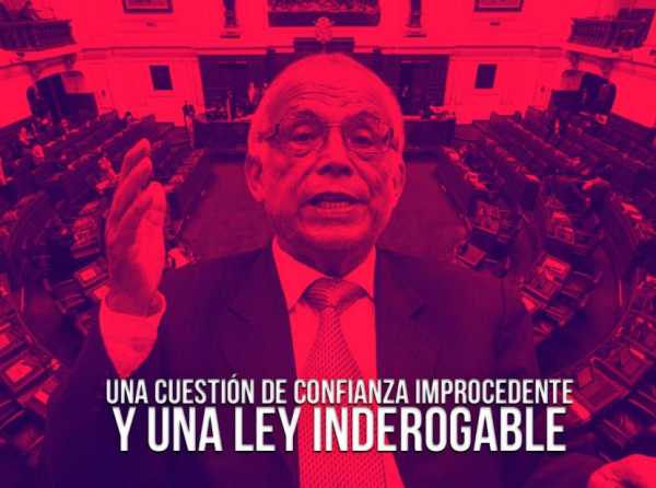 Una cuestión de confianza improcedente y una ley inderogable