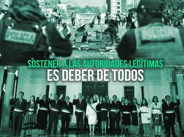 Sostener a las autoridades legítimas es deber de todos