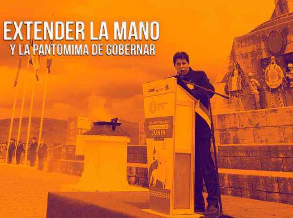 Extender la mano y la pantomima de gobernar