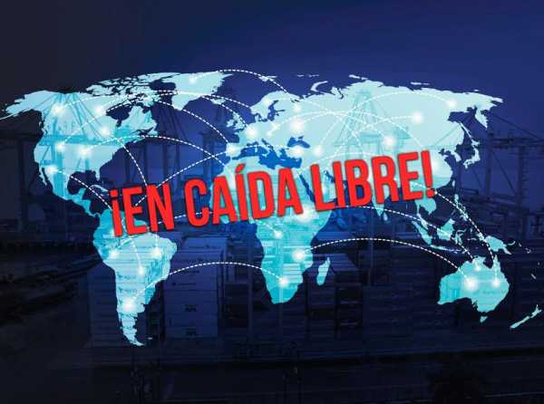 Caída de las exportaciones e importaciones