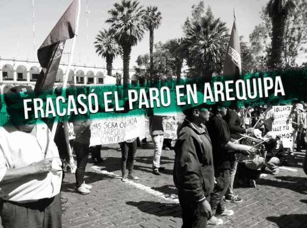 Fracasó el paro en Arequipa