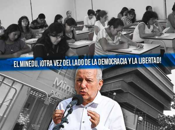 El Minedu, ¡otra vez del lado de la democracia y la libertad!