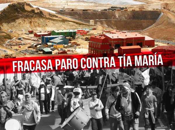 Fracasa paro contra Tía María