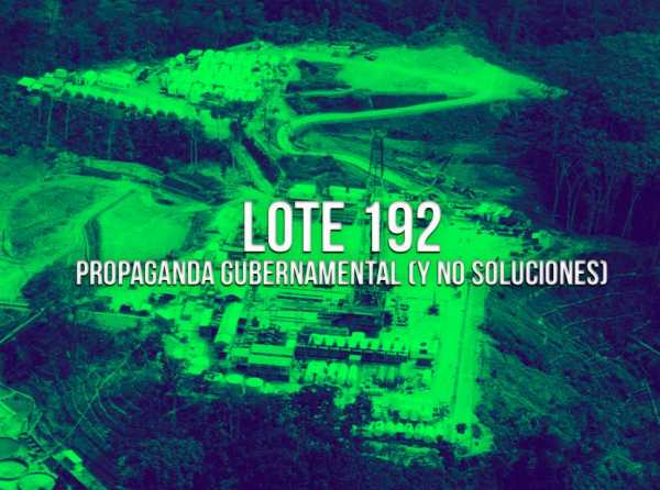 Lote 192: propaganda gubernamental (y no soluciones)
