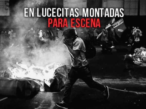 En lucecitas montadas para escena