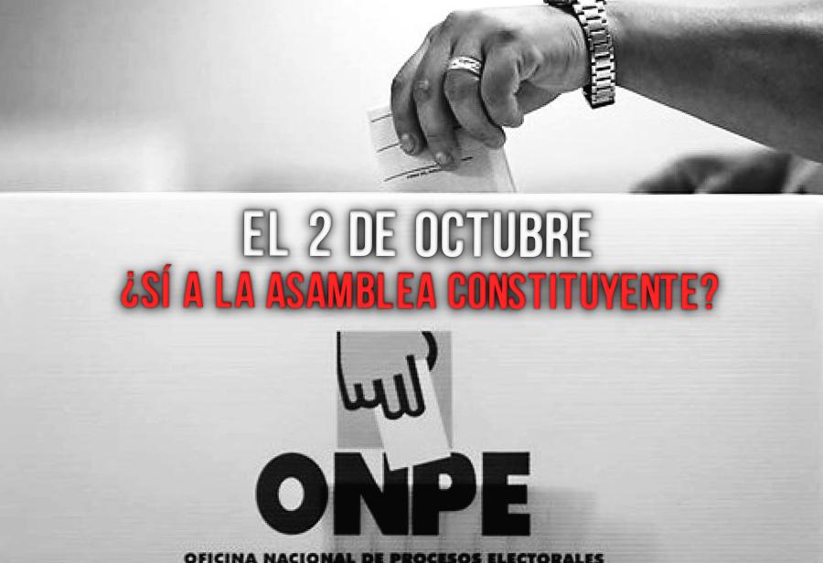2 de octubre: ¿sí a la asamblea constituyente?