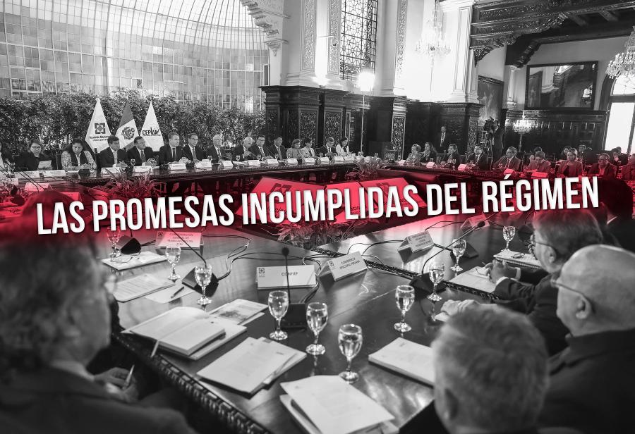 Las promesas incumplidas del r&eacute;gimen