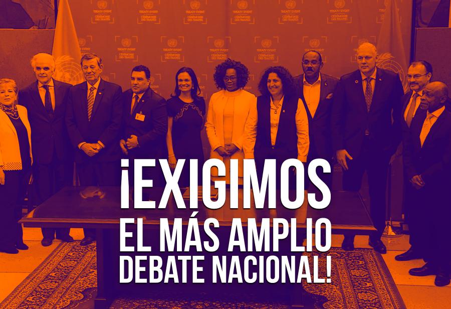 ¡Exigimos el más amplio debate nacional!