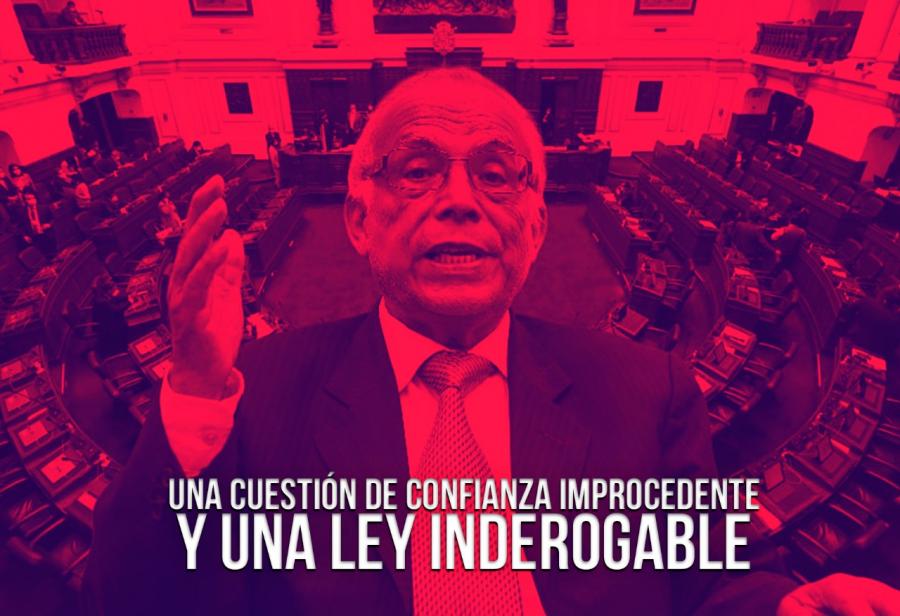 Una cuestión de confianza improcedente y una ley inderogable