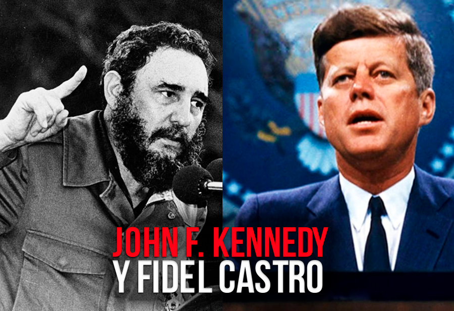 John F. Kennedy y Fidel Castro 