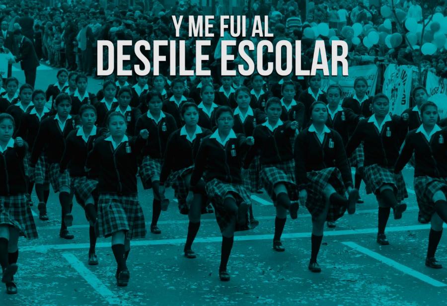 Y me fui al desfile escolar
