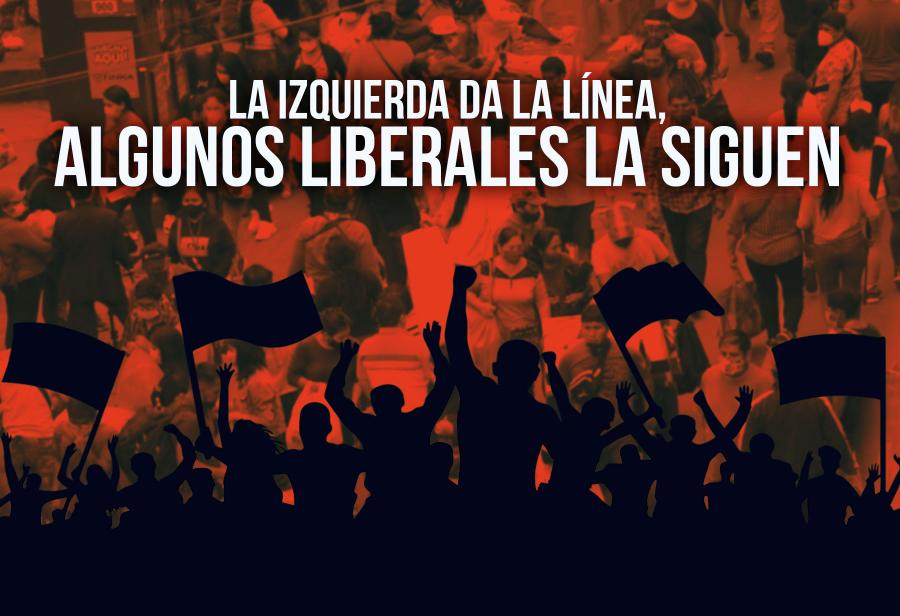La izquierda da la línea, algunos liberales la siguen