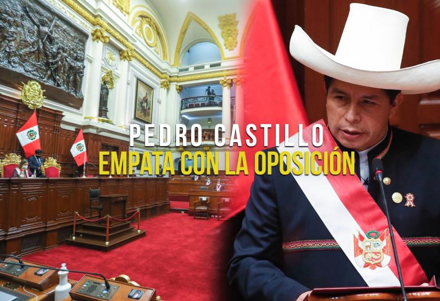 Pedro Castillo empata con la oposición