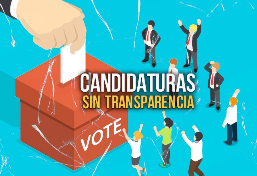 Candidaturas sin transparencia