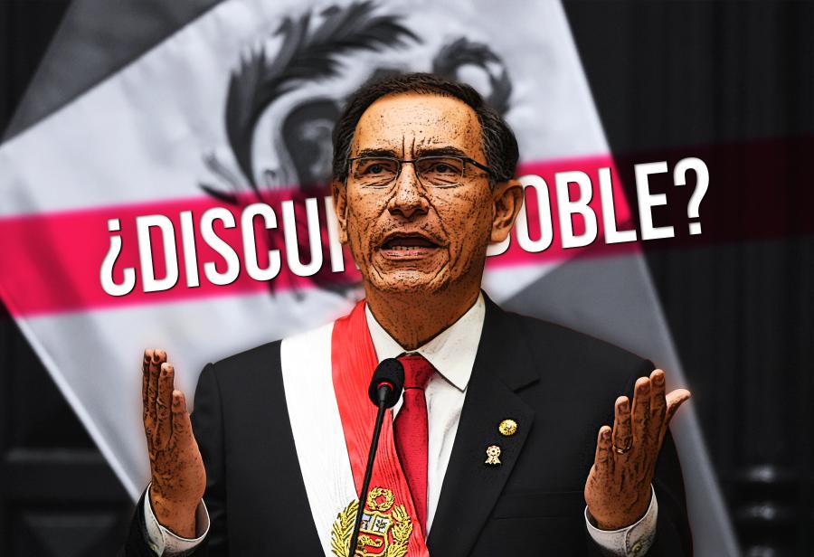 Discurso doble y manipulador de Vizcarra