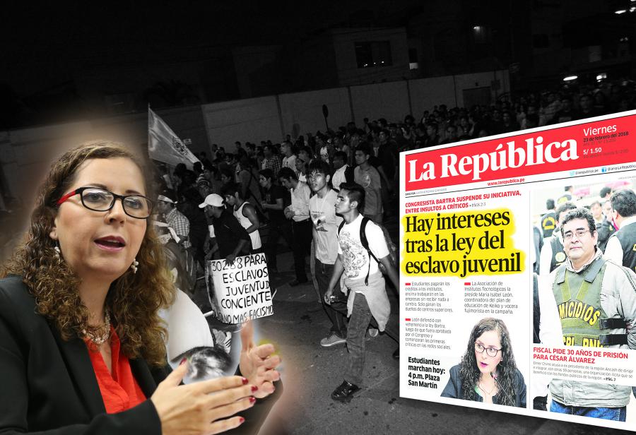 La República en contra de los estudiantes