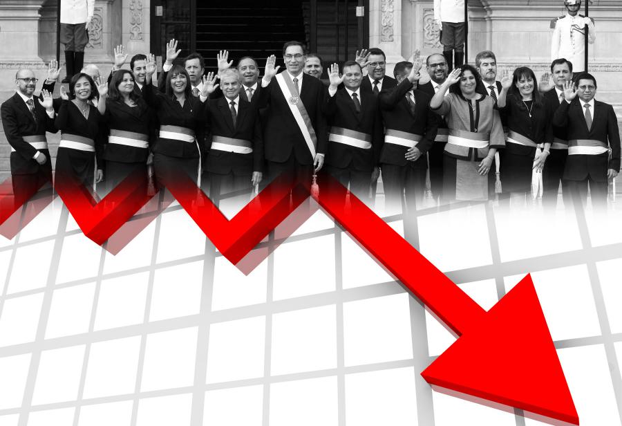 Martín Vizcarra y sus ministros en caída libre