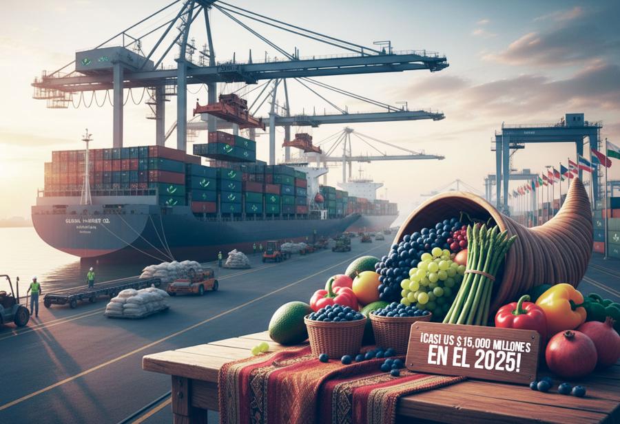 R&eacute;cord en agroexportaciones: &iexcl;Casi US $15,000 millones en el 2025!