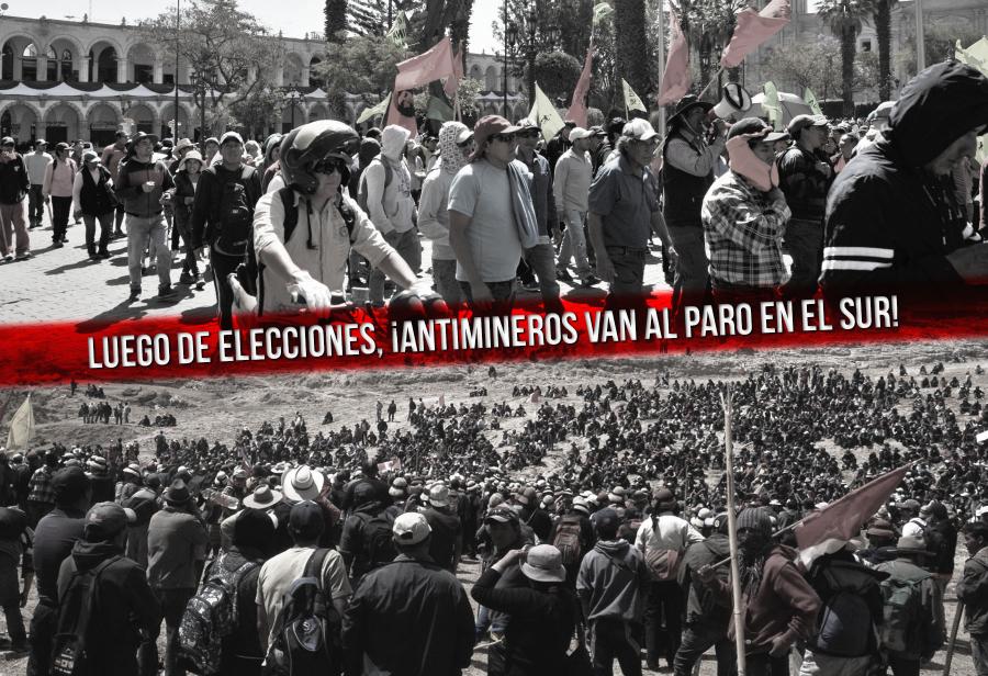 Luego de elecciones, ¡antimineros van al paro en el sur!