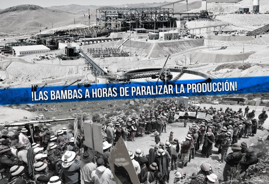 !Las Bambas a horas de paralizar la producción!