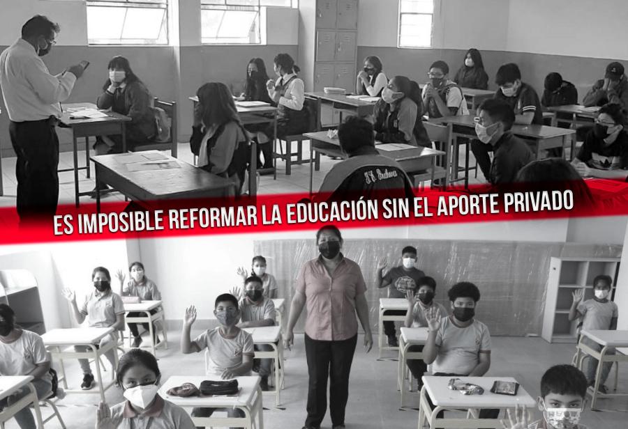 Es imposible reformar la educación sin el aporte privado