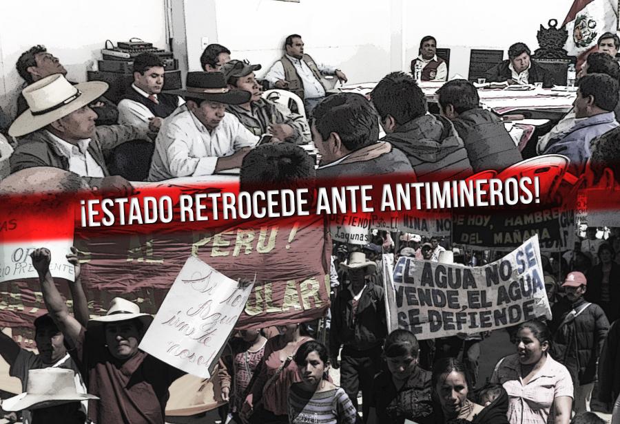 ¡Estado retrocede ante antimineros!