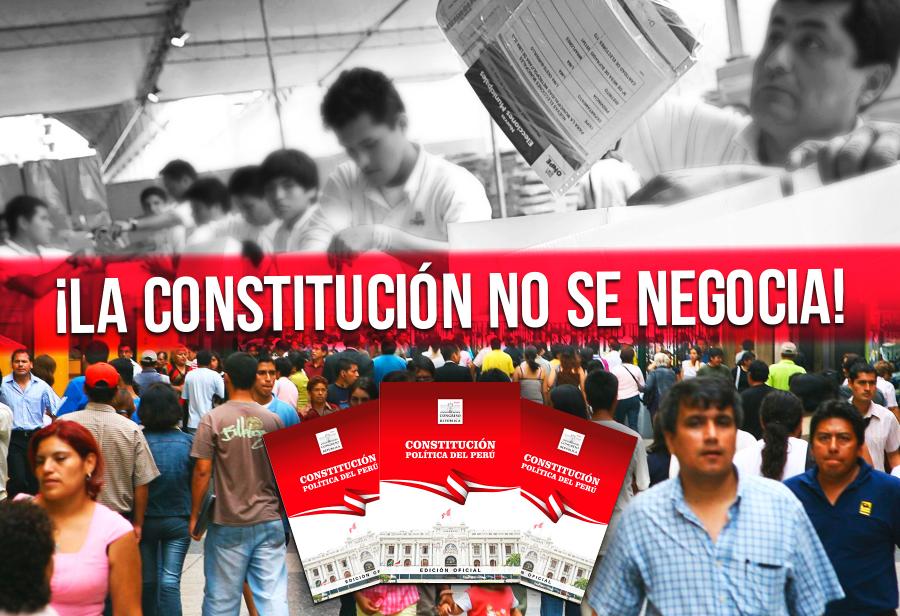 ¡La Constitución no se negocia! ¡Se defiende a cualquier costo!