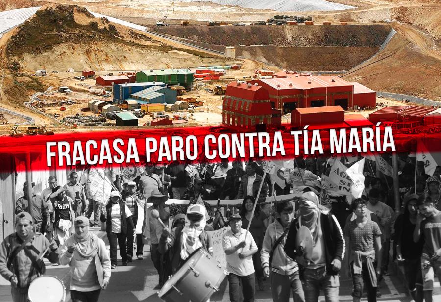 Fracasa paro contra Tía María