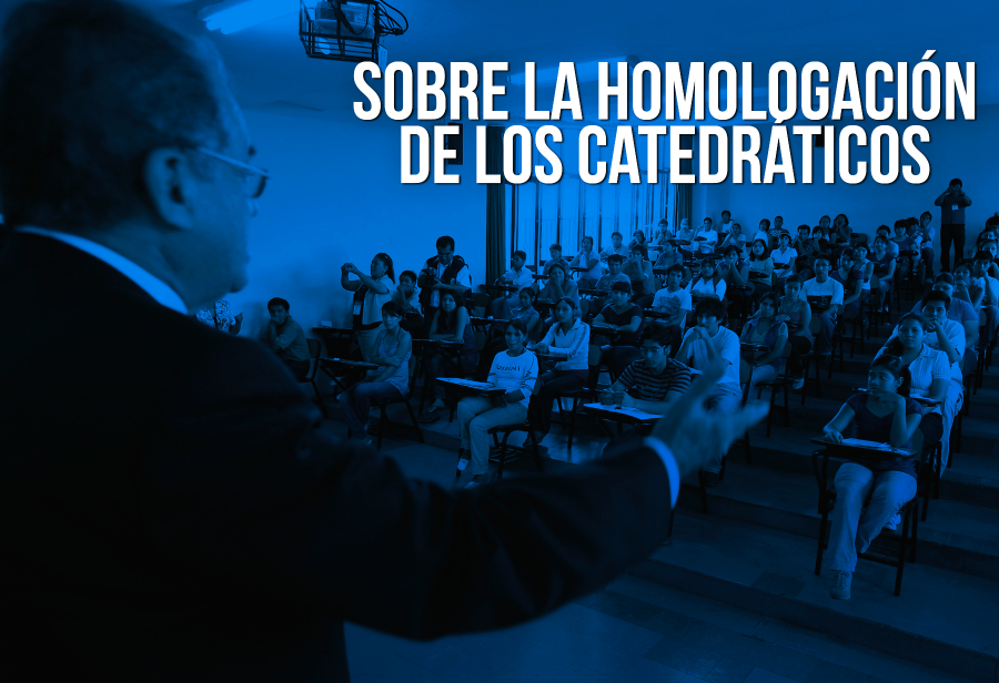 Sobre la homologación de los catedráticos