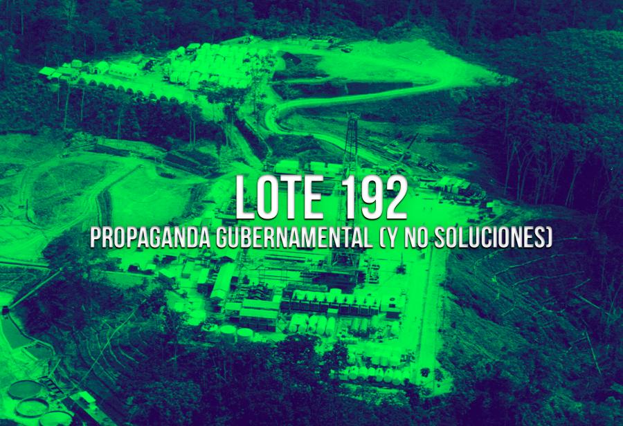 Lote 192: propaganda gubernamental (y no soluciones)