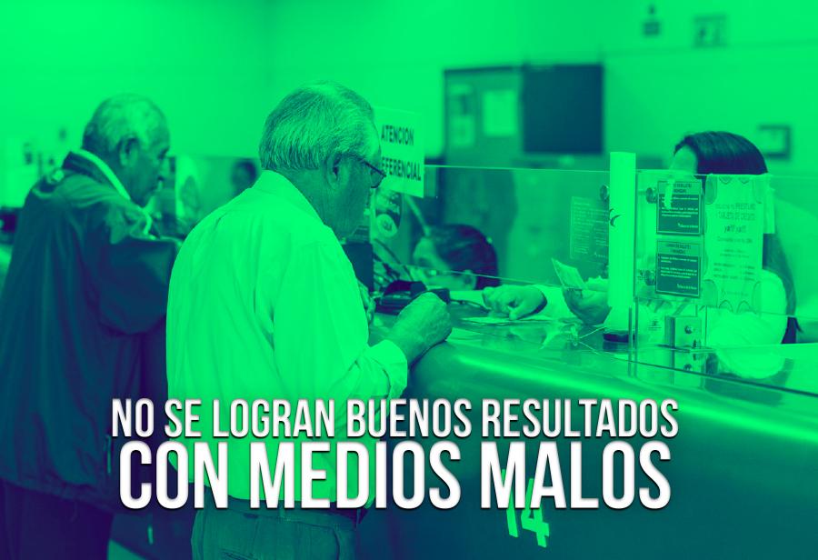 No se logran buenos resultados con medios malos