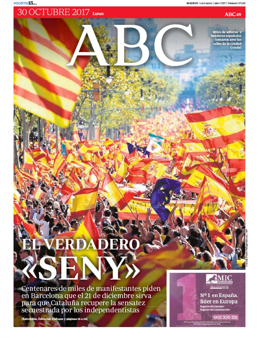 Cataluña. España. Europa. El mundo 	