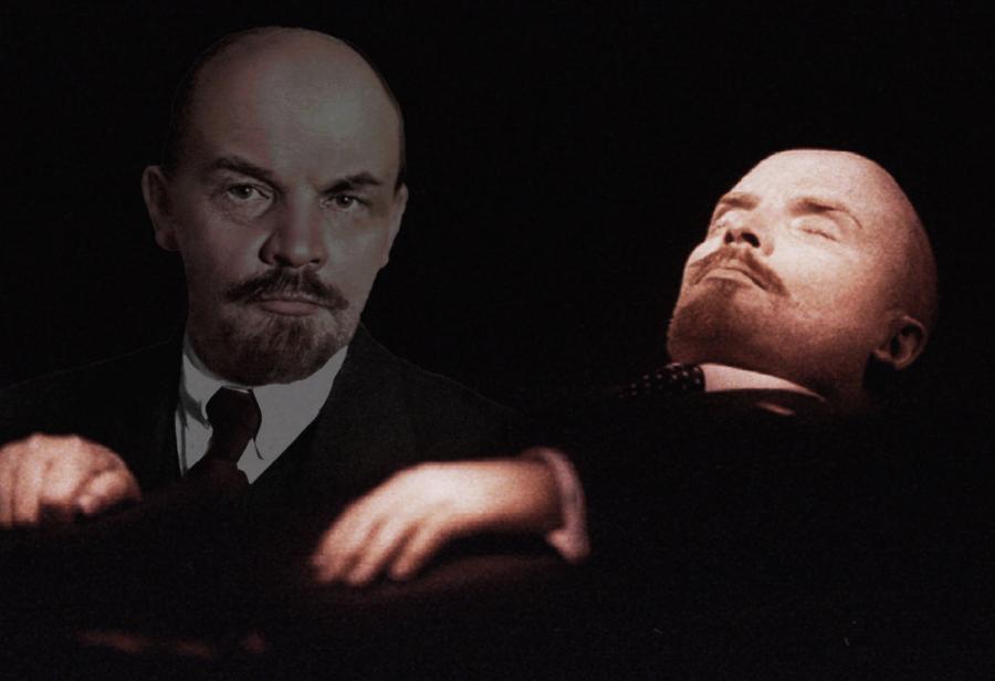 Lenin en su tumba